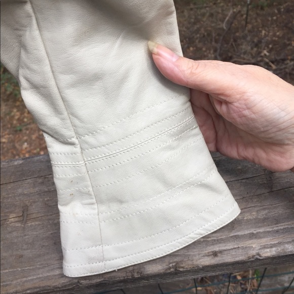 Bagatelle  creamy faux leather cropped oatmeal jacket ,HP 26-4 - Picture 8 of 16